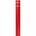 Innoplast BollardGard 9 1/8'' x 72'' Red Bollard Cover with White Reflective Stripes BC872RW 269BC872RW